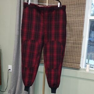 Woolrich Red and Black Plaid Hunting Breeches